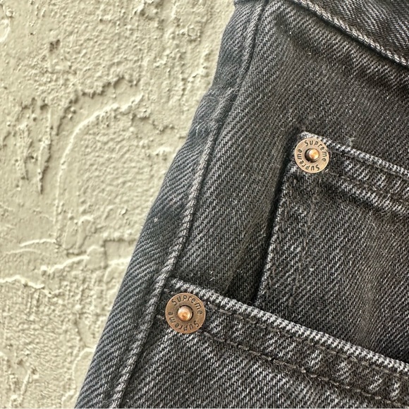 SUPREME Shorts Men 32 Denim Jeans Jorts Logo Streetwear Black - Picture 8 of 12